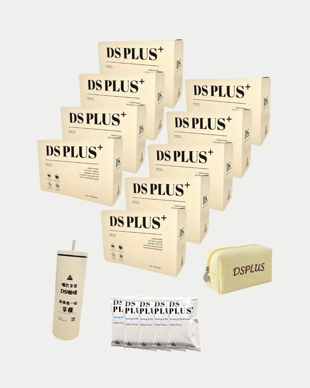 [Limited-time add-on] DSplus+Coffee Set D - (8 boxes + 3 packs + thermos)