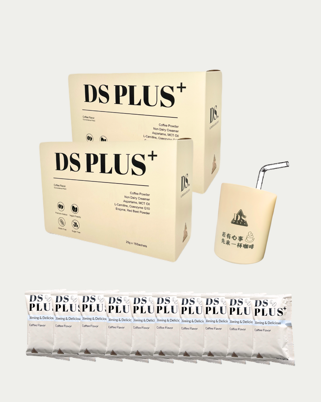 【限时加购】DSplus+Coffee 配套B - （2盒+10包+保温杯）